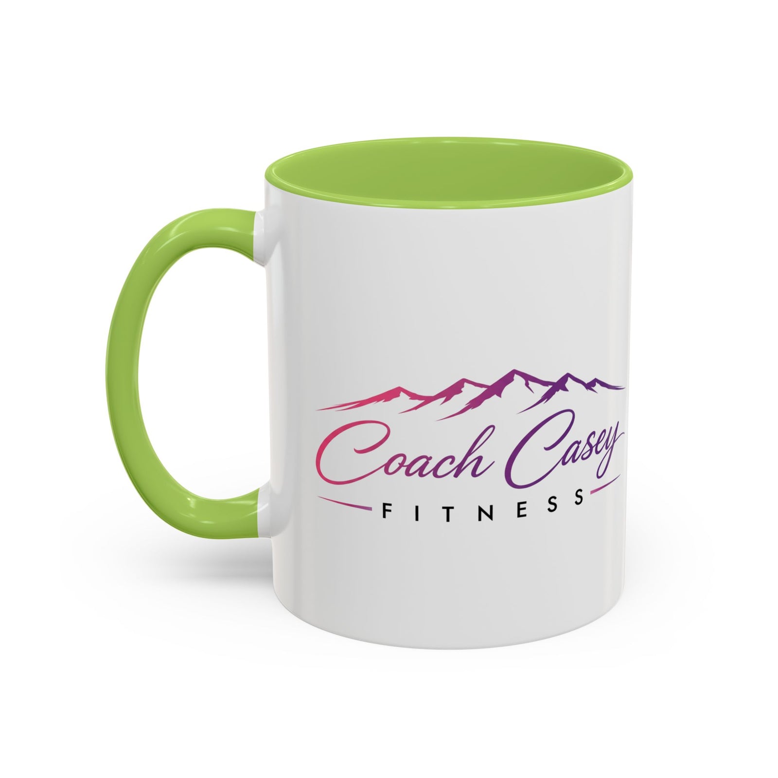 Coach Casey Fitness Accent Coffee Mug — Motivational Workout Coffee Cup (11/15oz)