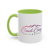Coach Casey Fitness Accent Coffee Mug — Motivational Workout Coffee Cup (11/15oz)