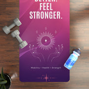 Move Better. Feel Stronger. Rubber Yoga Mat — Non-Slip Fitness Mat for Mobility & Strength