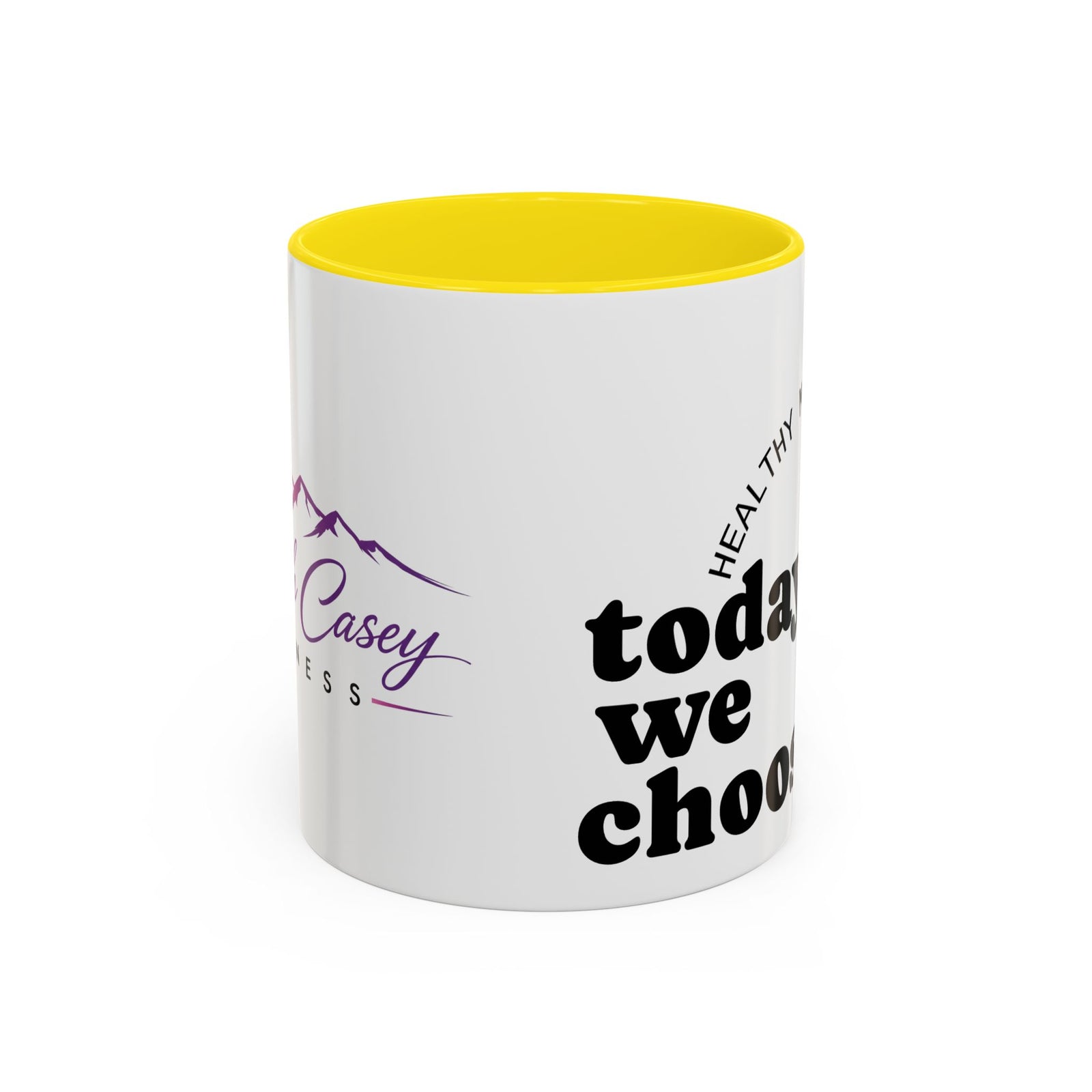 Coach Casey Fitness Accent Coffee Mug — Motivational Workout Coffee Cup (11/15oz)