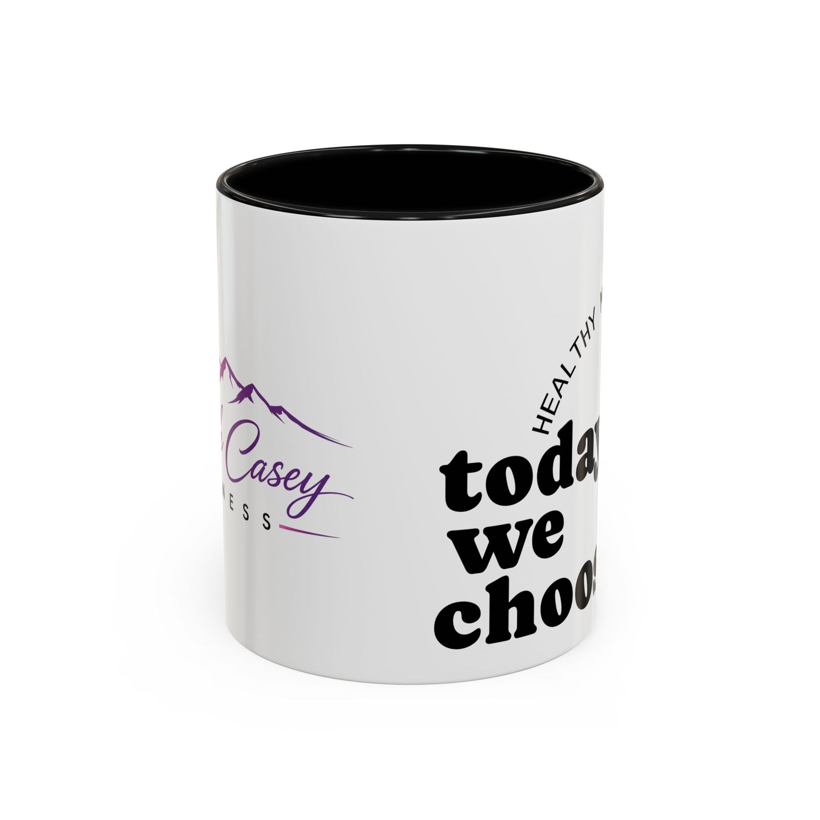 Coach Casey Fitness Accent Coffee Mug — Motivational Workout Coffee Cup (11/15oz)