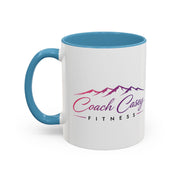 Coach Casey Fitness Accent Coffee Mug — Motivational Workout Coffee Cup (11/15oz)