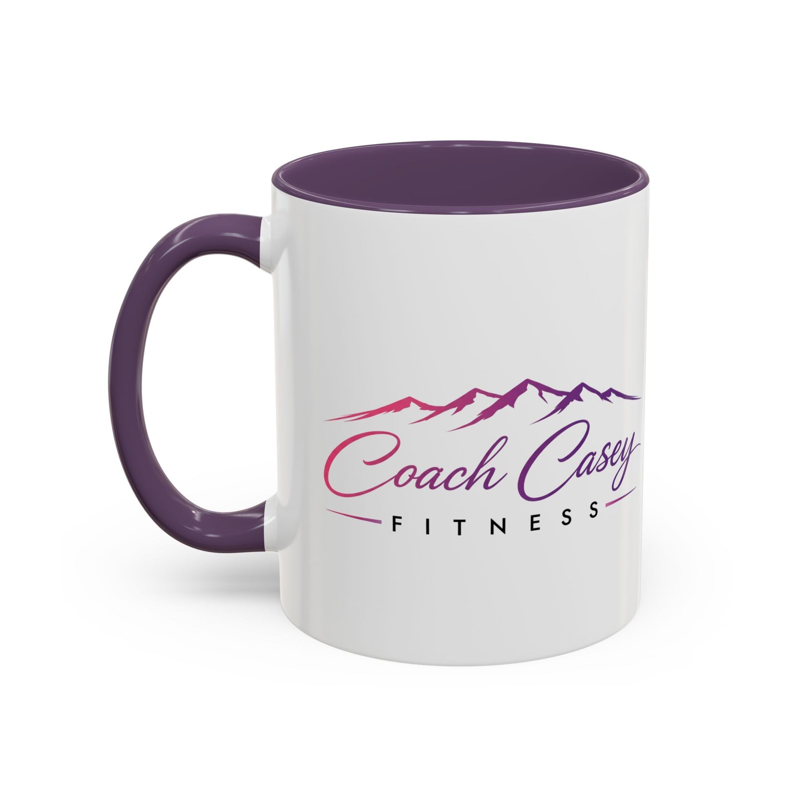 Coach Casey Fitness Accent Coffee Mug — Motivational Workout Coffee Cup (11/15oz)