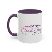 Coach Casey Fitness Accent Coffee Mug — Motivational Workout Coffee Cup (11/15oz)