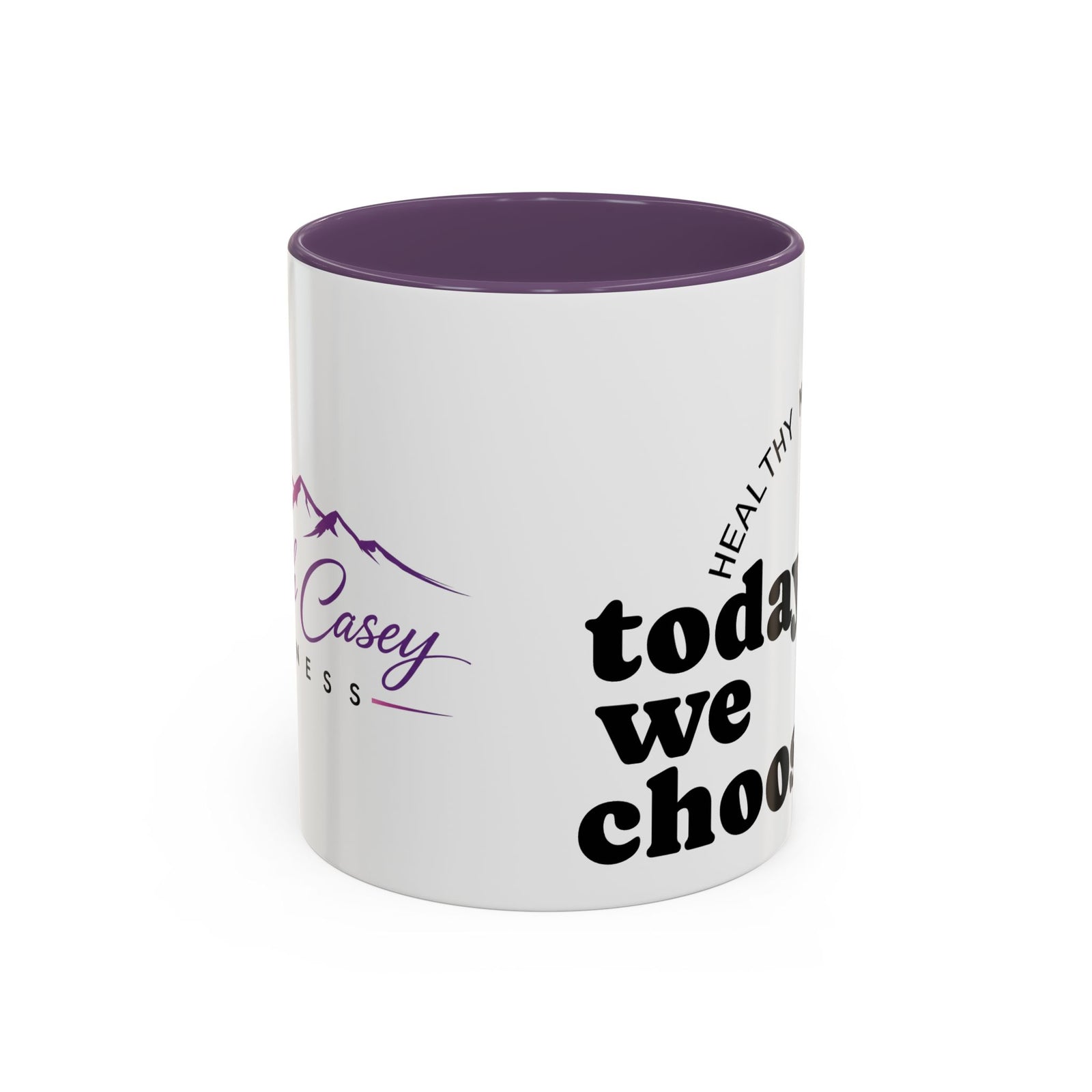 Coach Casey Fitness Accent Coffee Mug — Motivational Workout Coffee Cup (11/15oz)