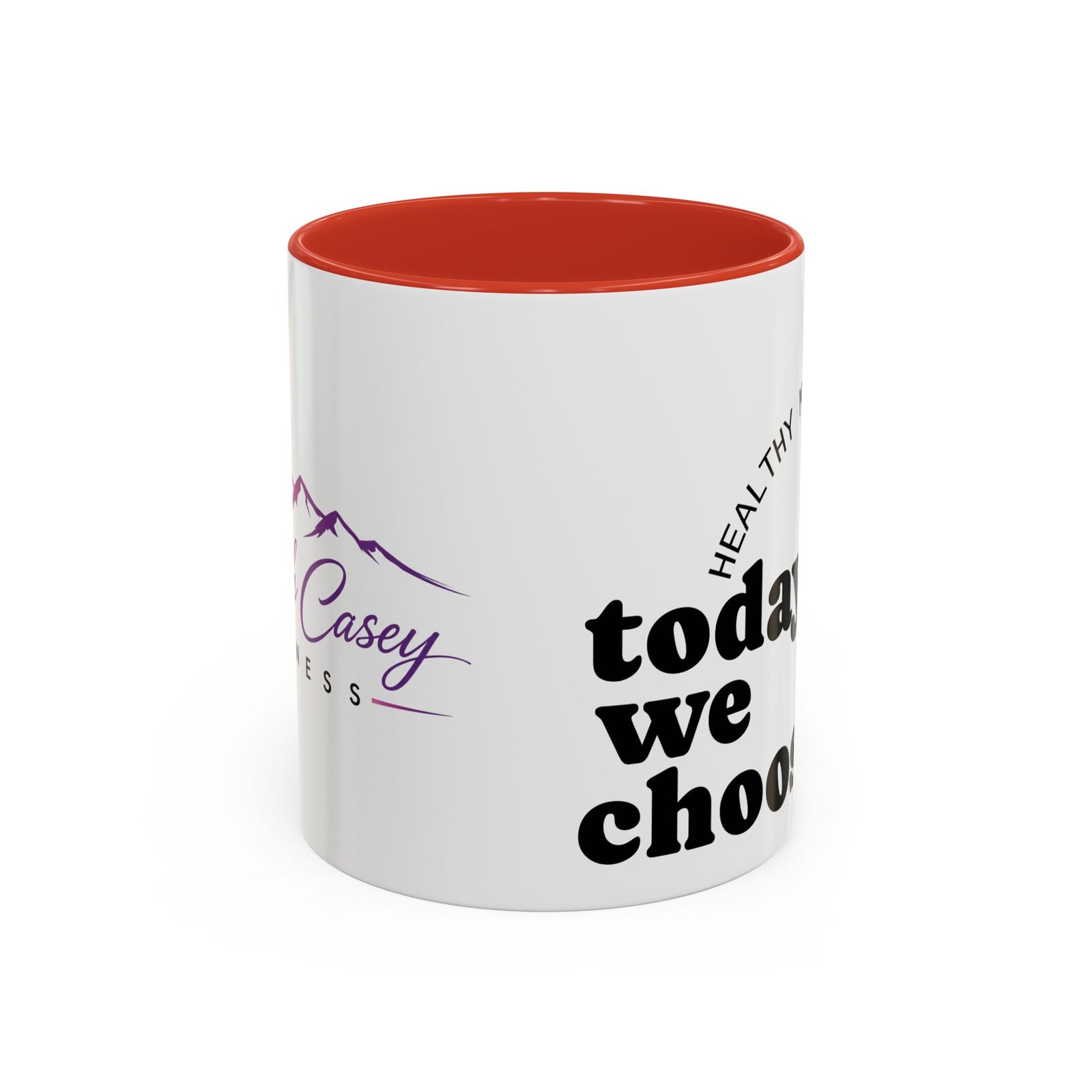 Coach Casey Fitness Accent Coffee Mug — Motivational Workout Coffee Cup (11/15oz)
