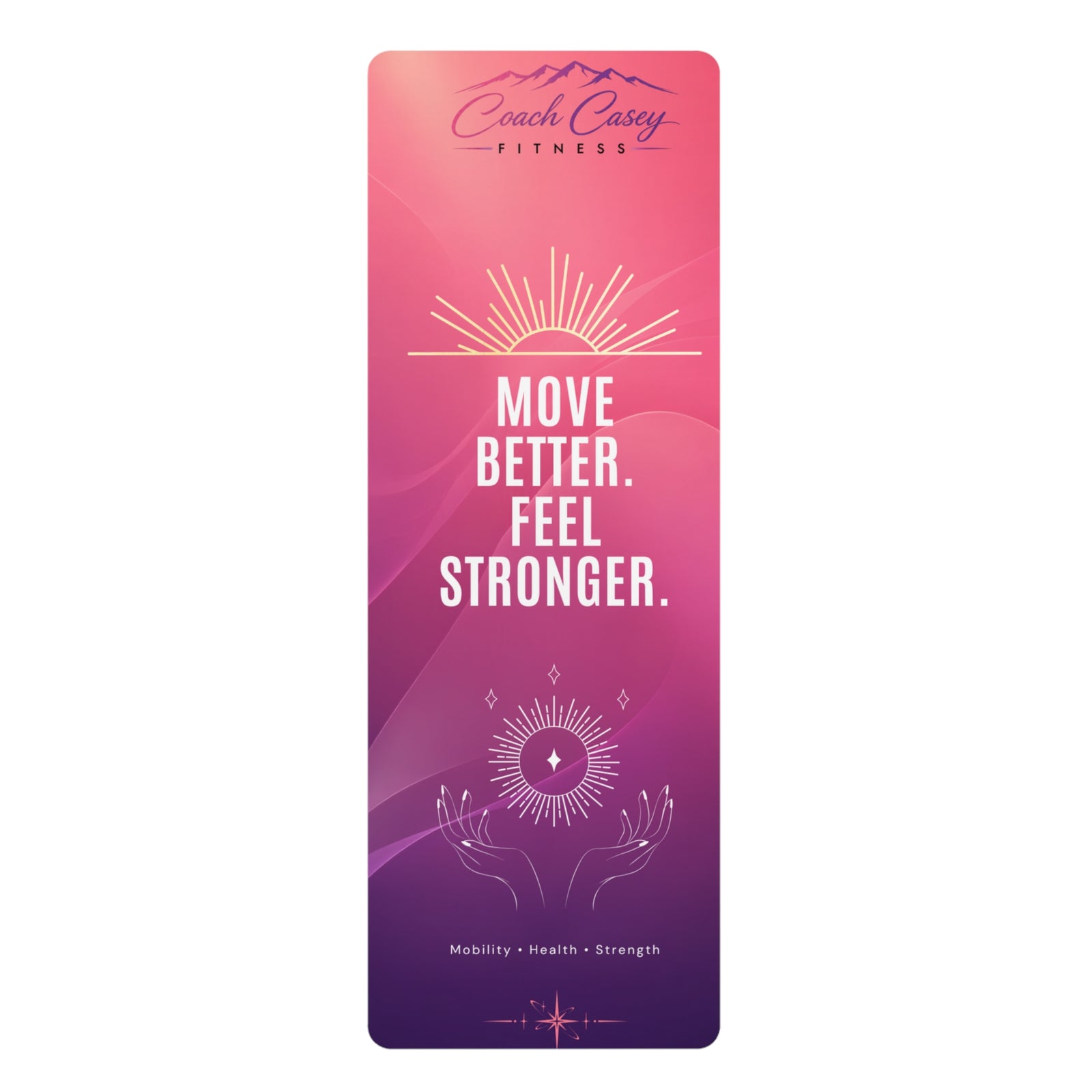 Move Better. Feel Stronger. Rubber Yoga Mat — Non-Slip Fitness Mat for Mobility & Strength