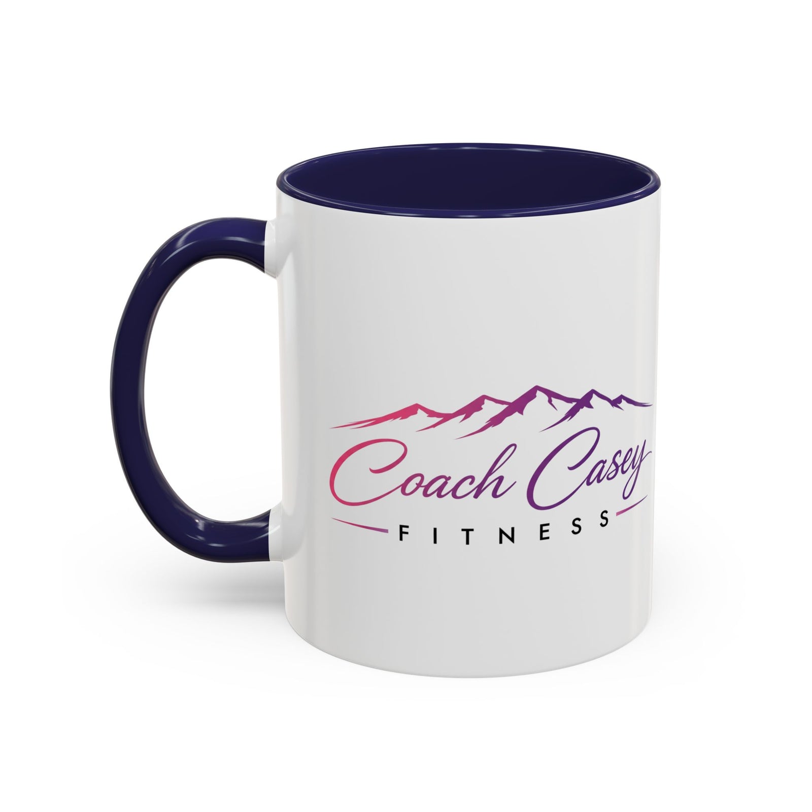 Coach Casey Fitness Accent Coffee Mug — Motivational Workout Coffee Cup (11/15oz)