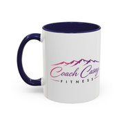 Coach Casey Fitness Accent Coffee Mug — Motivational Workout Coffee Cup (11/15oz)