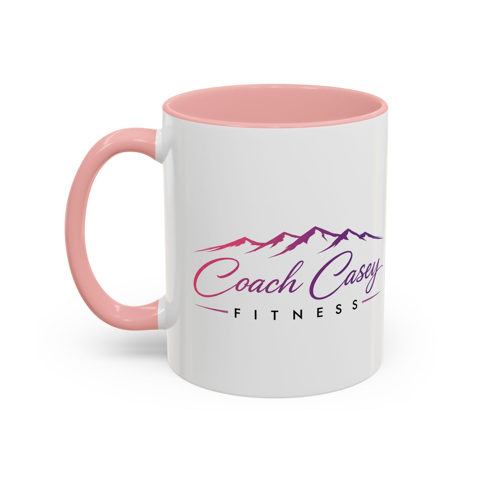 Coach Casey Fitness Accent Coffee Mug — Motivational Workout Coffee Cup (11/15oz)