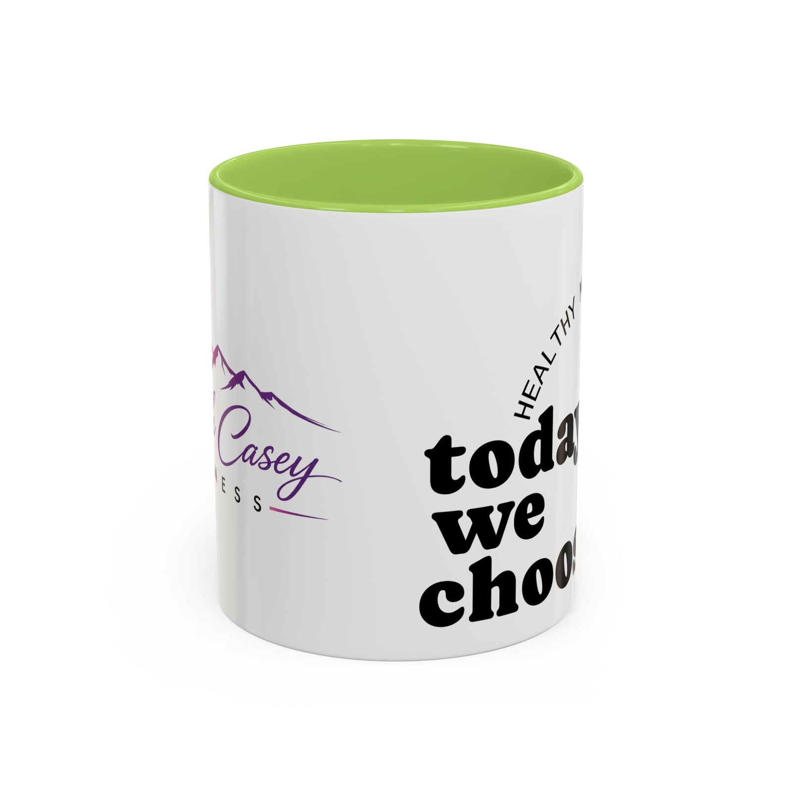 Coach Casey Fitness Accent Coffee Mug — Motivational Workout Coffee Cup (11/15oz)
