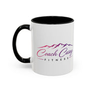 Coach Casey Fitness Accent Coffee Mug — Motivational Workout Coffee Cup (11/15oz)