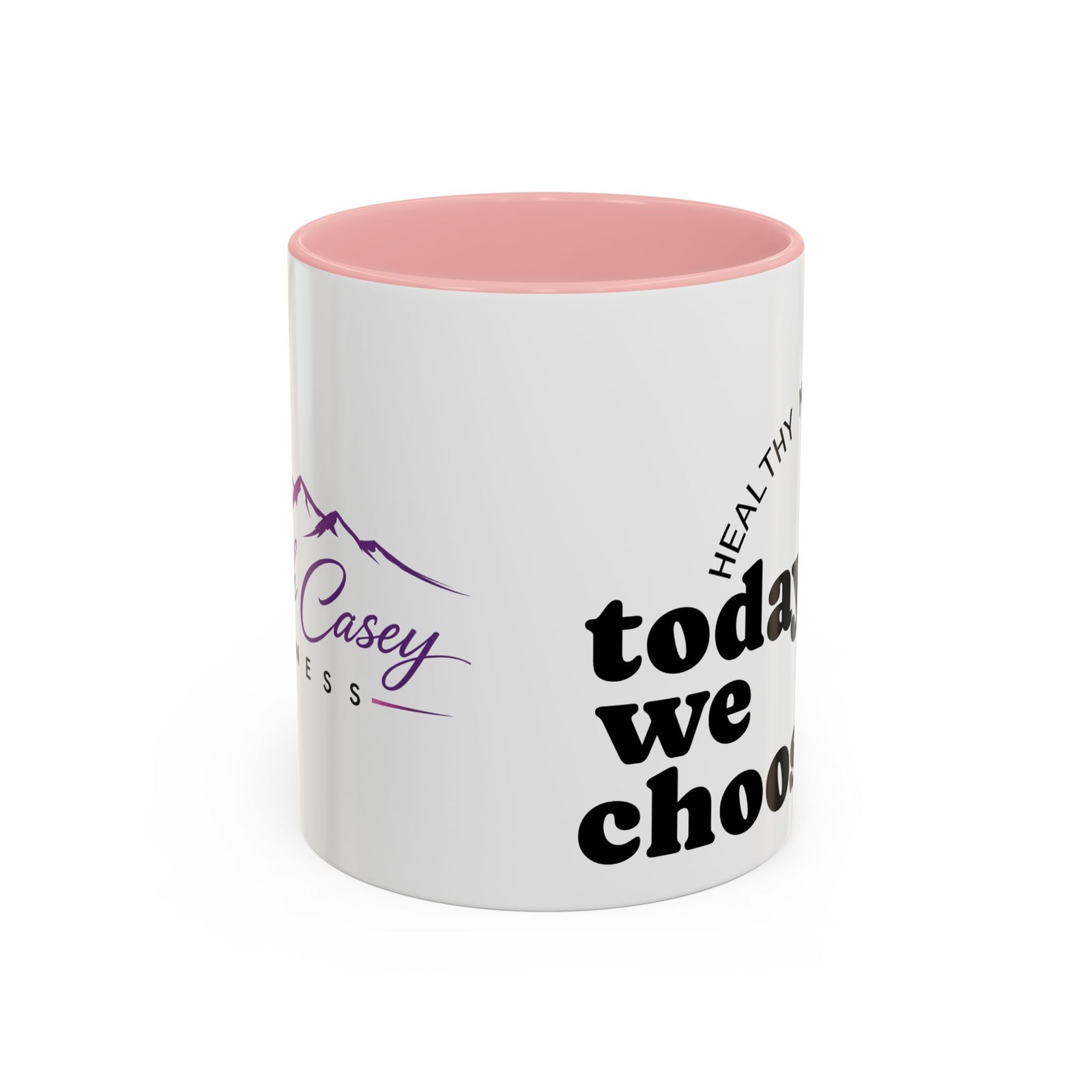 Coach Casey Fitness Accent Coffee Mug — Motivational Workout Coffee Cup (11/15oz)