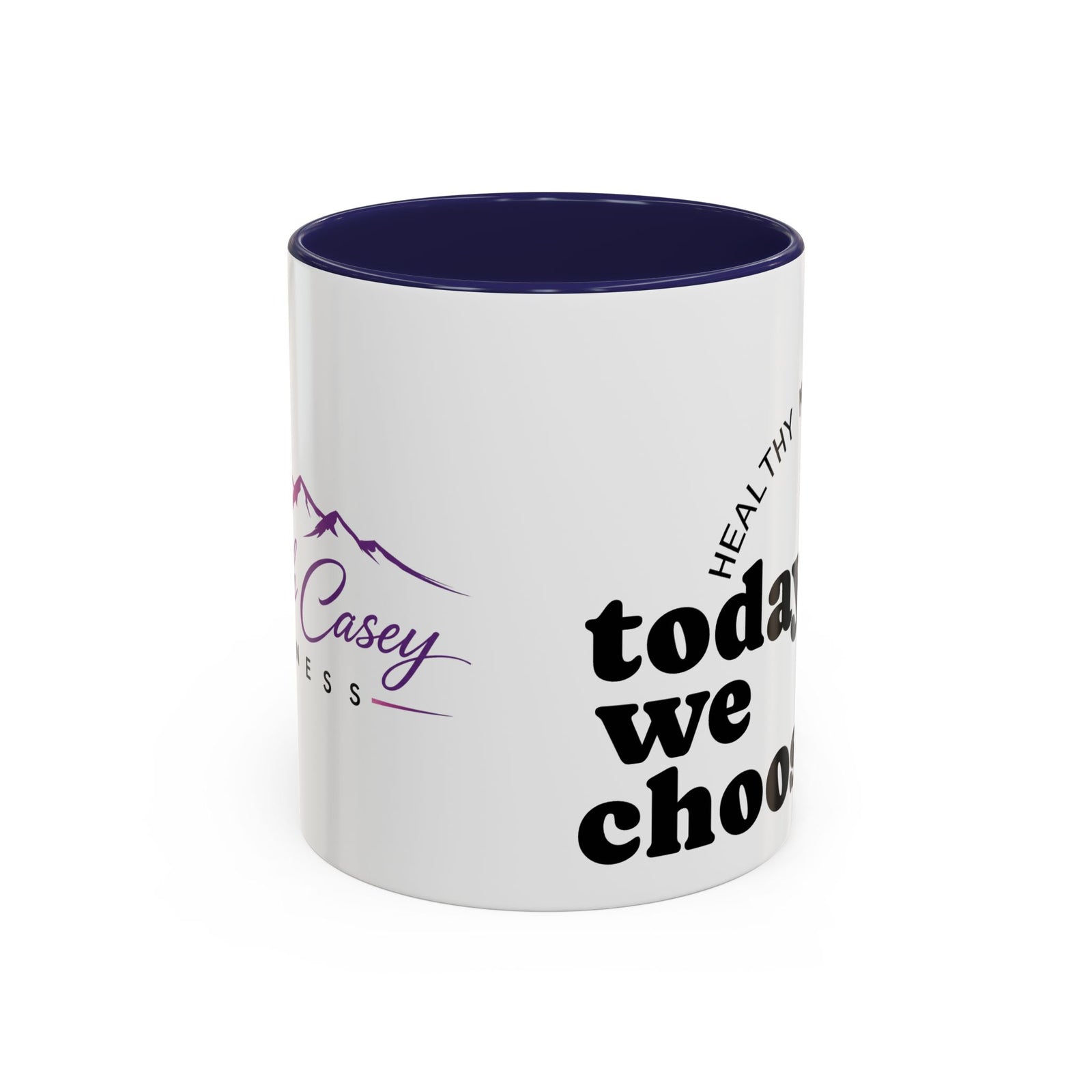 Coach Casey Fitness Accent Coffee Mug — Motivational Workout Coffee Cup (11/15oz)